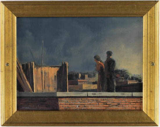 HUGHIE LEE-SMITH (1915 - 1999) Untitled (Couple on a Rooftop).